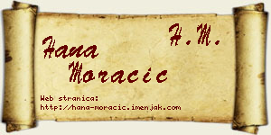 Hana Moračić vizit kartica